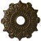 Ekena Millwork Preston Ceiling Medallion (Fits Canopies up to 4"), Hand-Painted Brass, 17 1/2"OD x 4"ID x 1"P CM17PRBRS - alternate 1